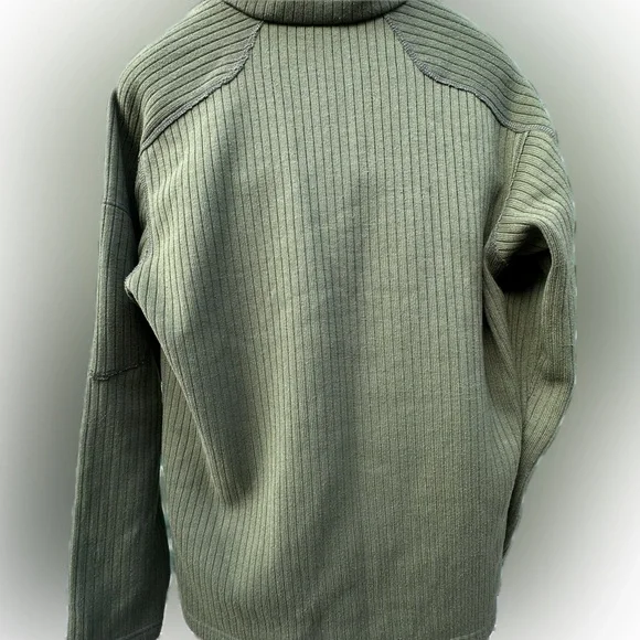 Columbia Olive 1/4 Zip Sweater Workwear Gorpcore Outdoor Hiking Long Sleeve - Picture 3 of 9
